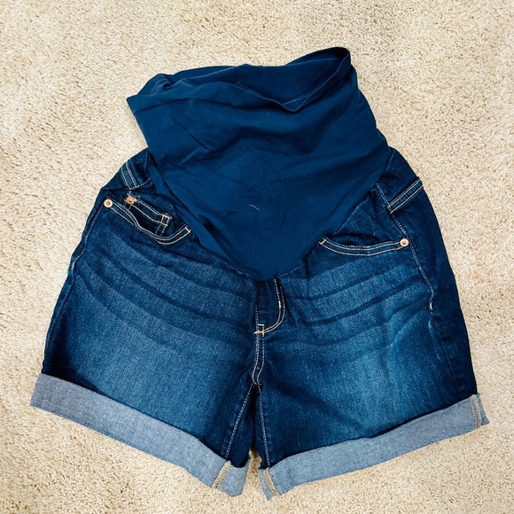 Denim Blue Women's Maternity Shorts (Size XSmall) - Picture 1 of 3